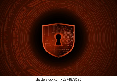 Closed Padlock on digital background, cyber security