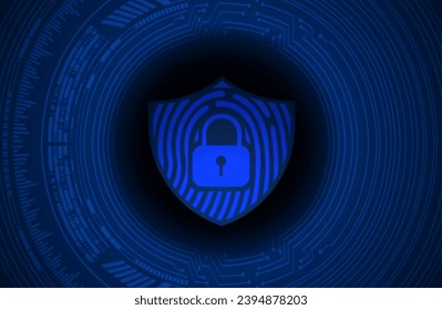 Closed Padlock on digital background, cyber security