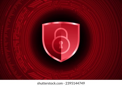 Closed Padlock on digital background, cyber security