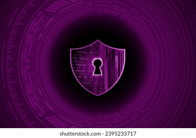 Closed Padlock on digital background, cyber security