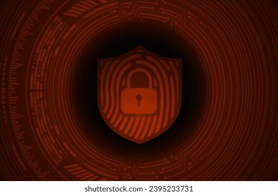 Closed Padlock on digital background, cyber security