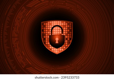 Closed Padlock on digital background, cyber security