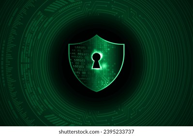 Closed Padlock on digital background, cyber security