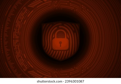 Closed Padlock on digital background, cyber security