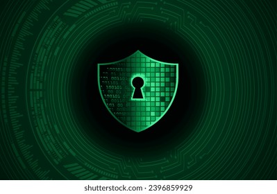 Closed Padlock on digital background, cyber security