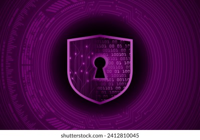 Closed Padlock on digital background, cyber security
