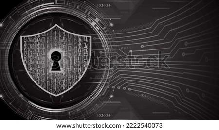 Closed Padlock on digital background, cyber security