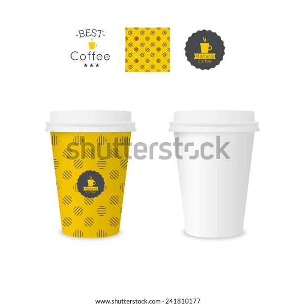 Closed Paper Cup Coffee Texture Sample 库存矢量图（免版税）241810177