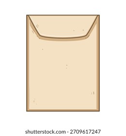 Sobre de papel cerrado que proporciona un espacio en blanco, simbolizando mensajes secretos, comunicación en línea, información confidencial, invitación, carta y documentos importantes