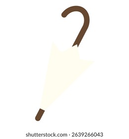 Closed Parasol Icon Representing Sunshade Storage or Preparation