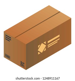Closed parcel icon. Isometric of closed parcel vector icon for web design isolated on white background