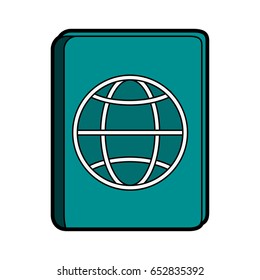 closed passport icon image 