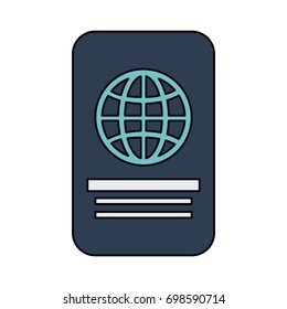 closed passport  out icon image 