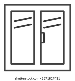 Closed Plastic Portal vector Window concept linear icon or symbol