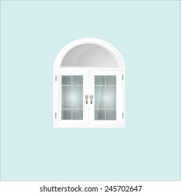 Closed Plastic Window - Illustration