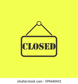 Closed plate icon flat. Black pictogram on white background. Vector illustration symbol and bonus button