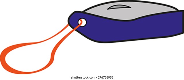 closed pocketknife on a shoestring