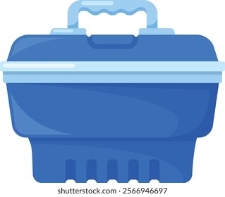 Closed portable handheld refrigerator vector illustration