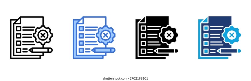 Closed Project icon Multi Style Vector Illustration