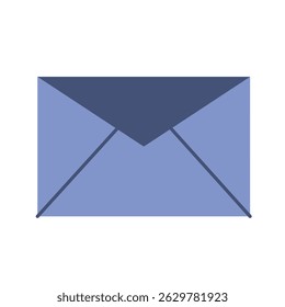 Closed purple mail envelope. Vector illustration
