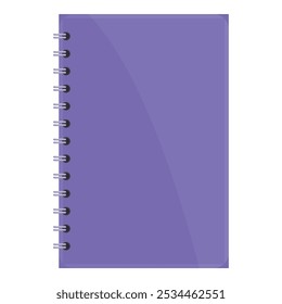 Closed purple notebook with a spiral binding, ideal for taking notes, writing down ideas, or journaling