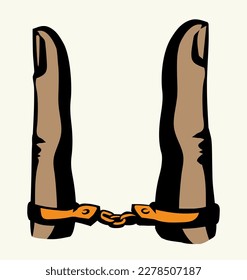 Closed put 2 dating slave life legal fetter manacle force civil divorce catch hold care arm. Line male female forever slavery order arrest victim jail icon sign idea cartoon draw comic vector graphic