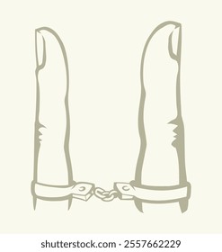 Closed put 2 dating slave life legal fetter manacle force civil divorce catch hold care arm. Line male female forever slavery order arrest victim jail icon sign idea cartoon draw comic vector graphic