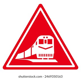 closed railroad crossing train danger warning sign printable template flat design icon transparent background