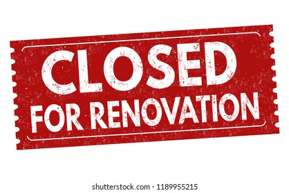 1 068 Closed Renovation Sign Images Stock Photos Vectors Shutterstock   Closed Renovation Sign Stamp On 260nw 1189955215 