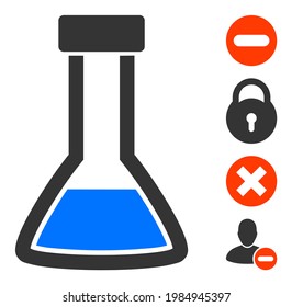 Closed retort icon designed in flat style. Isolated vector closed retort icon illustrations on a white background, simple style. Some similar icons appended.