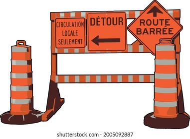 closed road for web site in construction vector 