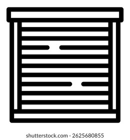 Geschlossener Rollladen für Sicherheit und Schutz eines Fensters, ideal für Sicherheits- und Schutzkonzepte