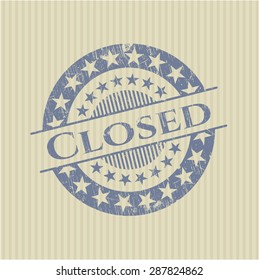 Closed rubber grunge stamp