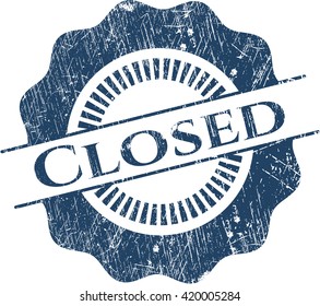 Closed rubber grunge stamp