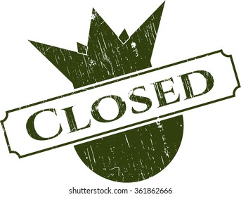 Closed rubber grunge texture seal