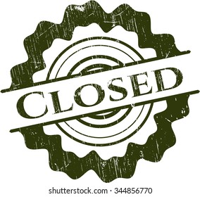 Closed rubber seal with grunge texture