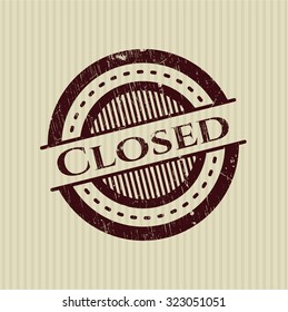 Closed rubber stamp