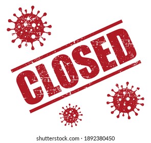 Geschlossener Gummistempel-Covid-Virus weiß