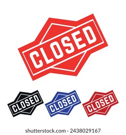 Closed Rubber stamp Design art Illustration 