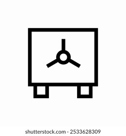 closed safe icon sign vector