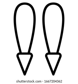 Closed Safety Pin Cuff Broch Concept Vector Icon Design