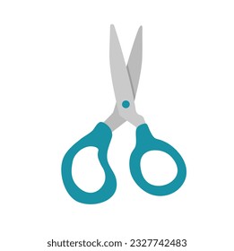 Closed scissors cartoon vector illustration isolated on white background. Tool for cutting or handmade and needlework. Flat vector.