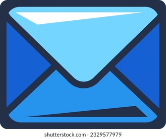Sobre de papel cerrado. Correspondencia comercial de los empleados. Recibir, enviar mensajes electrónicos en el cargo. Esbozo simple de dibujos animados vector aislado en fondo blanco