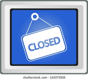 Closed shop sign 