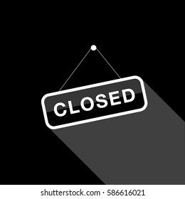 closed sign black