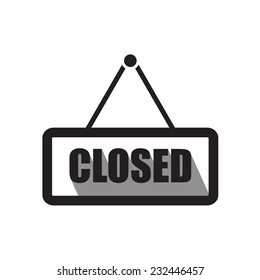 Closed sign board icon