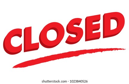 closed sign design