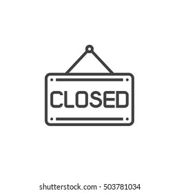 Closed Sign Door Plate icon vector, filled flat symbol, solid pictogram isolated on white, logo illustration