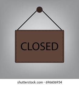 Closed sign flat design.vector illustration