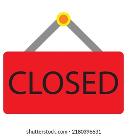 Closed sign flat icon vector